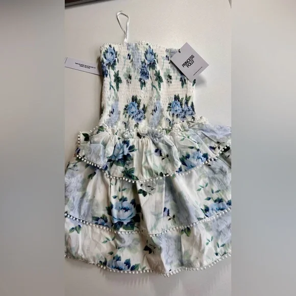 Sunkiss Frill Mini Dress – White/Blue, Size 0 (NWT) - Picture 2 of 6